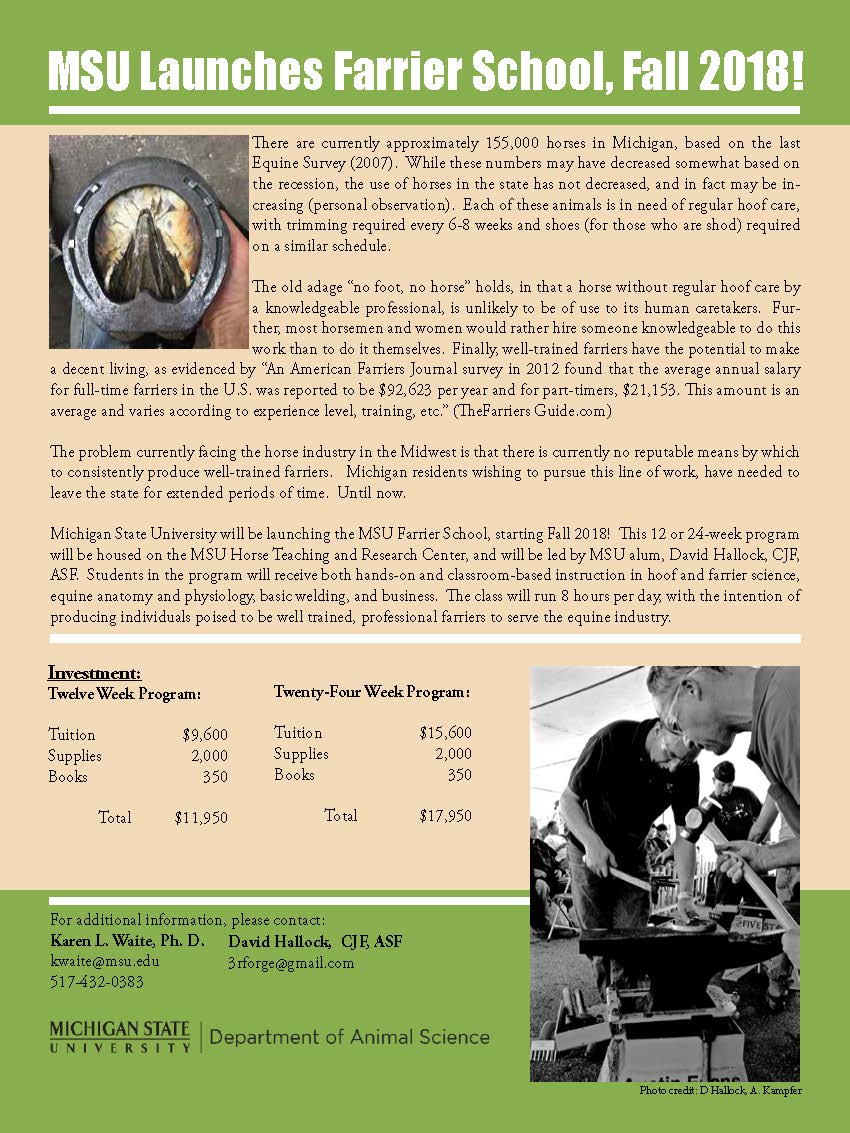 Farrier School flyer